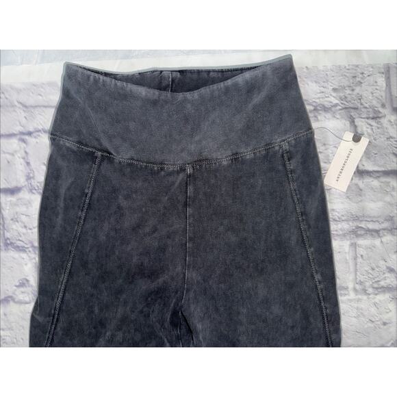NEW Anthropologie Saturday Sunday Weathered Black Leggings XS Knit - Picture 2 of 8